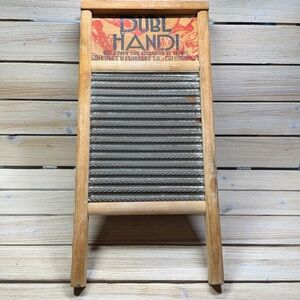 Vintage DUBL HANDI Washboard CO. Columbus, Ohio, 18” H x 8.5” W, Tongue & Groove